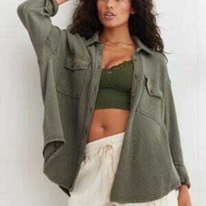 Aerie Lumberjane waffle shirt